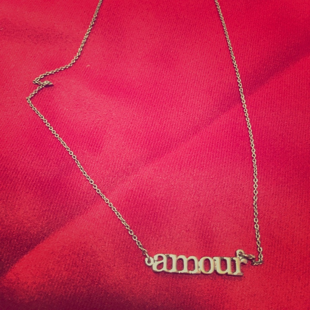 Sterling silver “amour” necklace